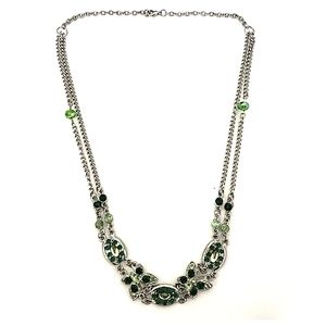 Fashion Costume Jewelry Butterflies Linked Chain Necklace Silver Plated